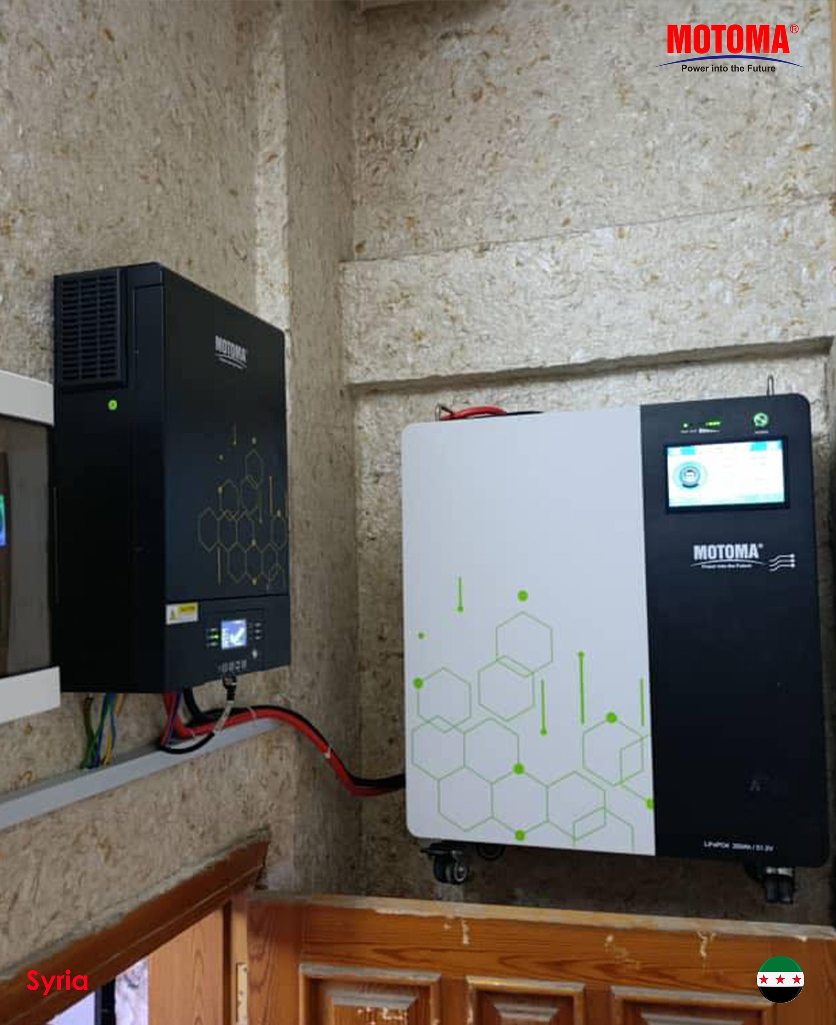 6KW UPS Power Systems with 10kWh LiFePO4 battery installed in Syria