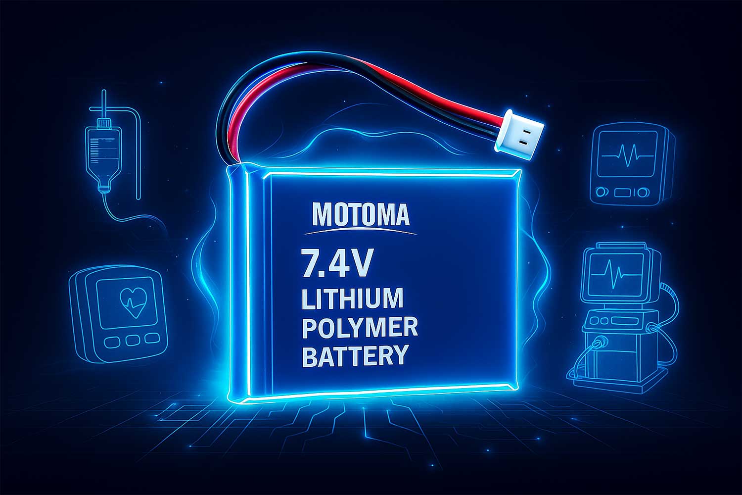 7.4 V lithium polymer battery