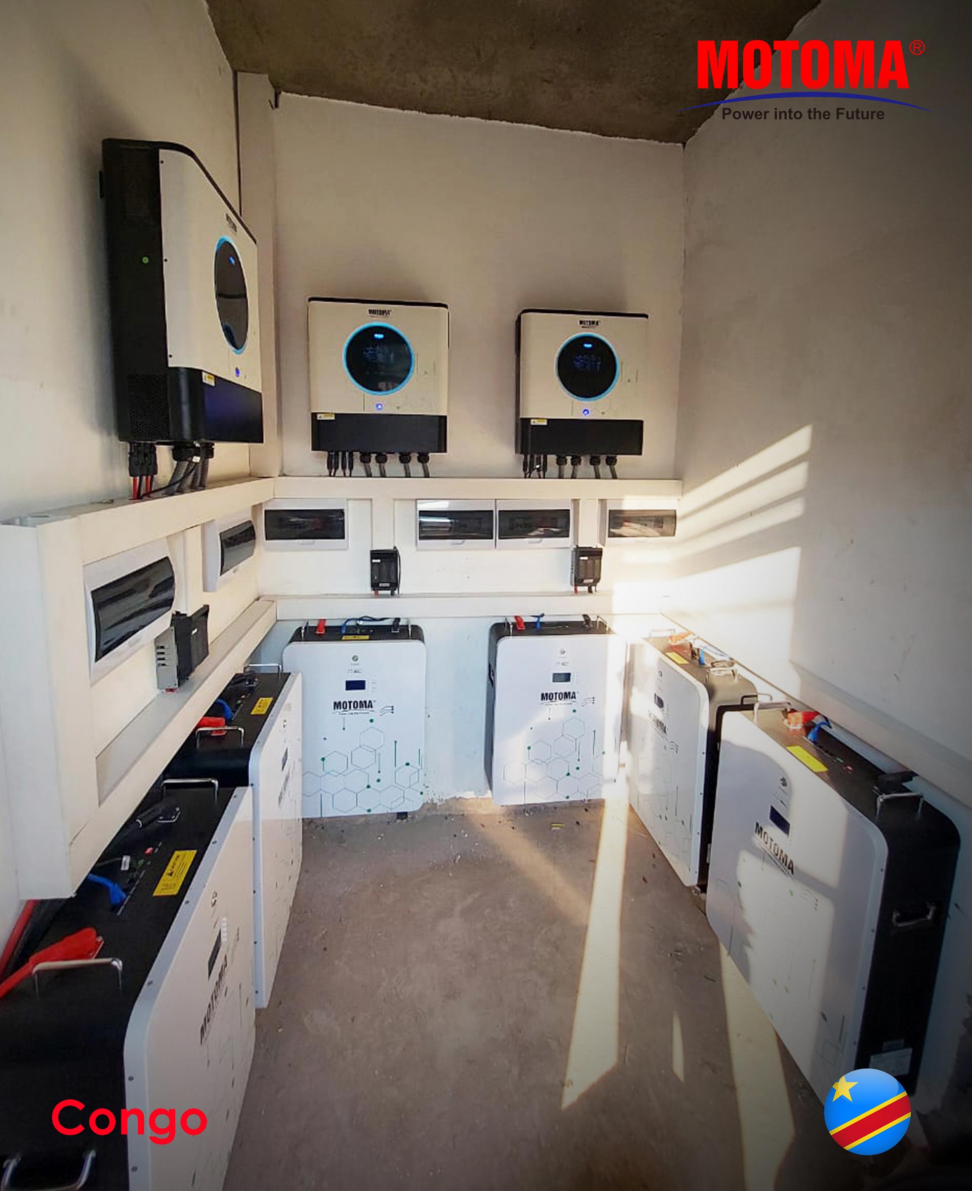 solar storage system 61kwh battery and 33kw inverter