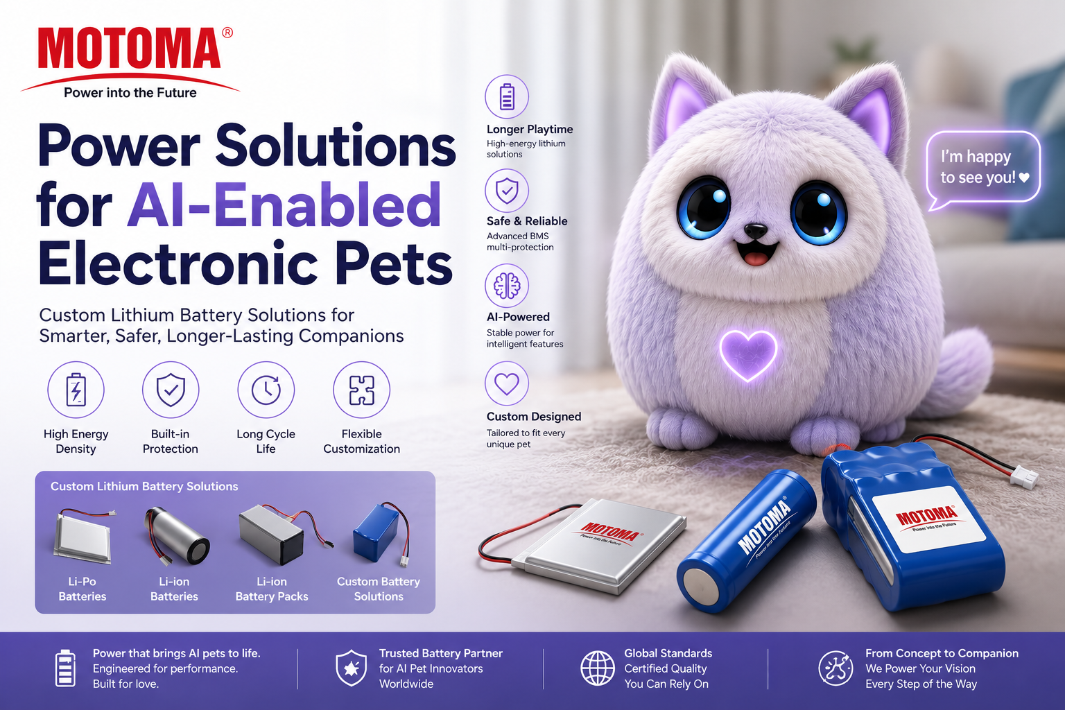 smart electronic pets lipo battery