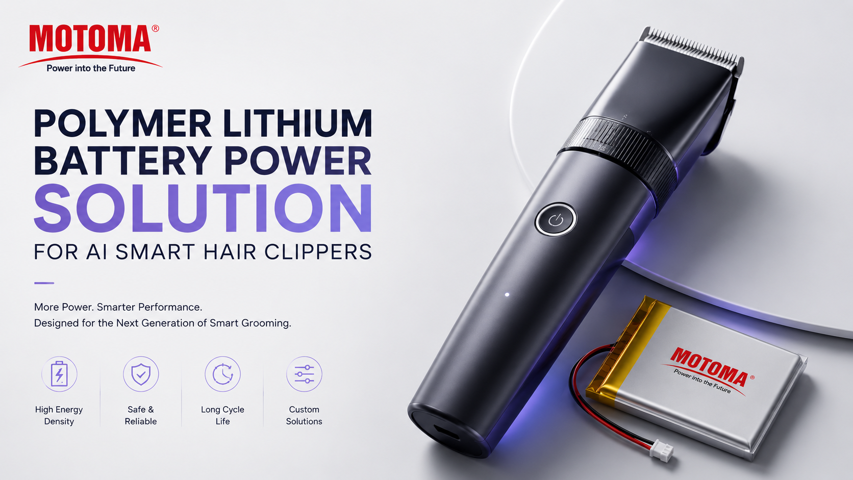 Custom Lipo Battery for Smart Hair Clipper