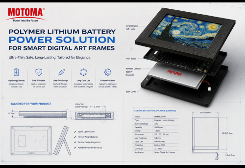 Polymer Lithium Battery Power Solution for Smart Digital Art Frames