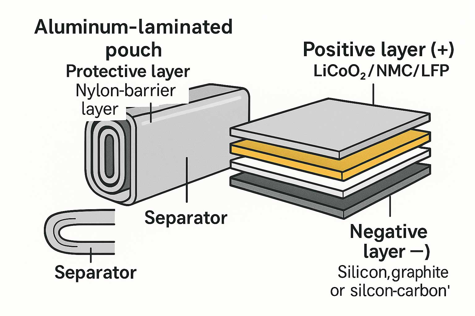 the lipo battery structure